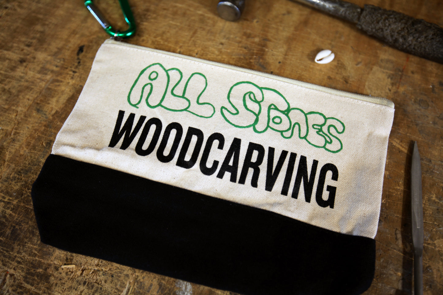 ALL STONES Woodcarving tool bag (with carabiner)